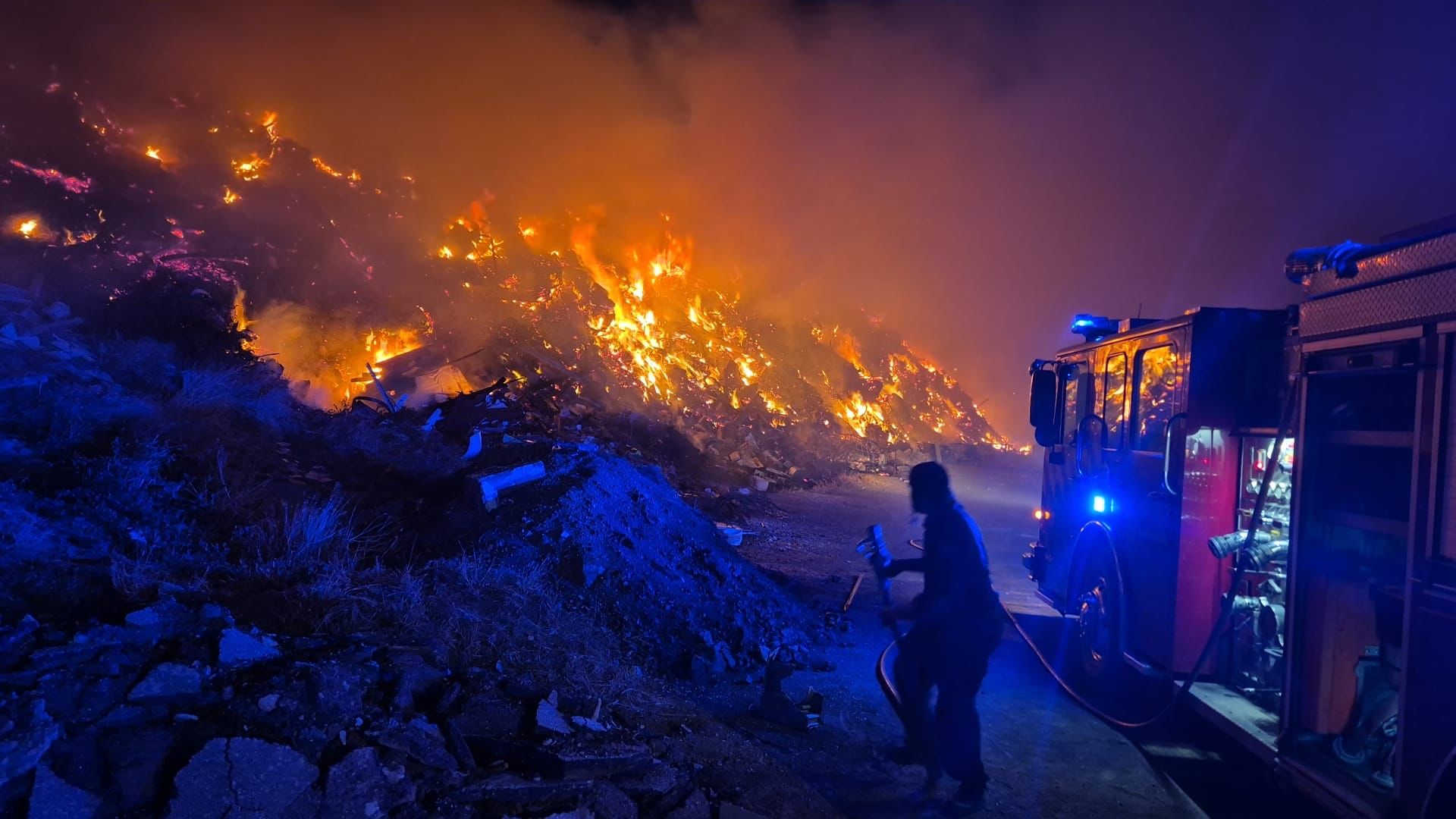 Rookoverlast door grote brand