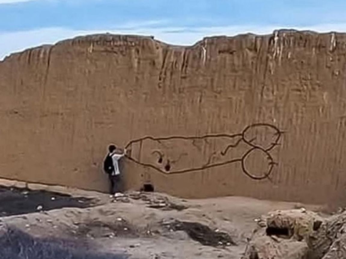 Man tekent penis op Unesco-werelderfgoed in Peru