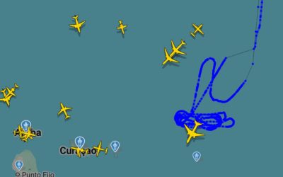 Website flightradar24.com signaleert Amerikaanse bommenwerpers in buurt Curaçao