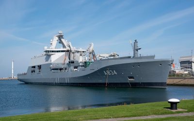 Nieuw marineschip bezoekt voor het eerst Curaçao