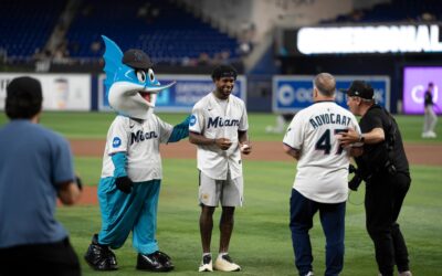 Dick Advocaat en Leandro Bacuna in de schijnwerpers bij Miami Marlins